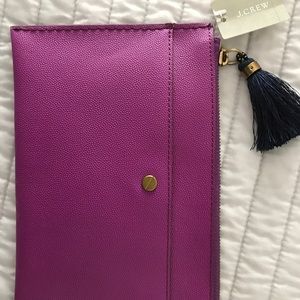 NWT JCrew purple clutch